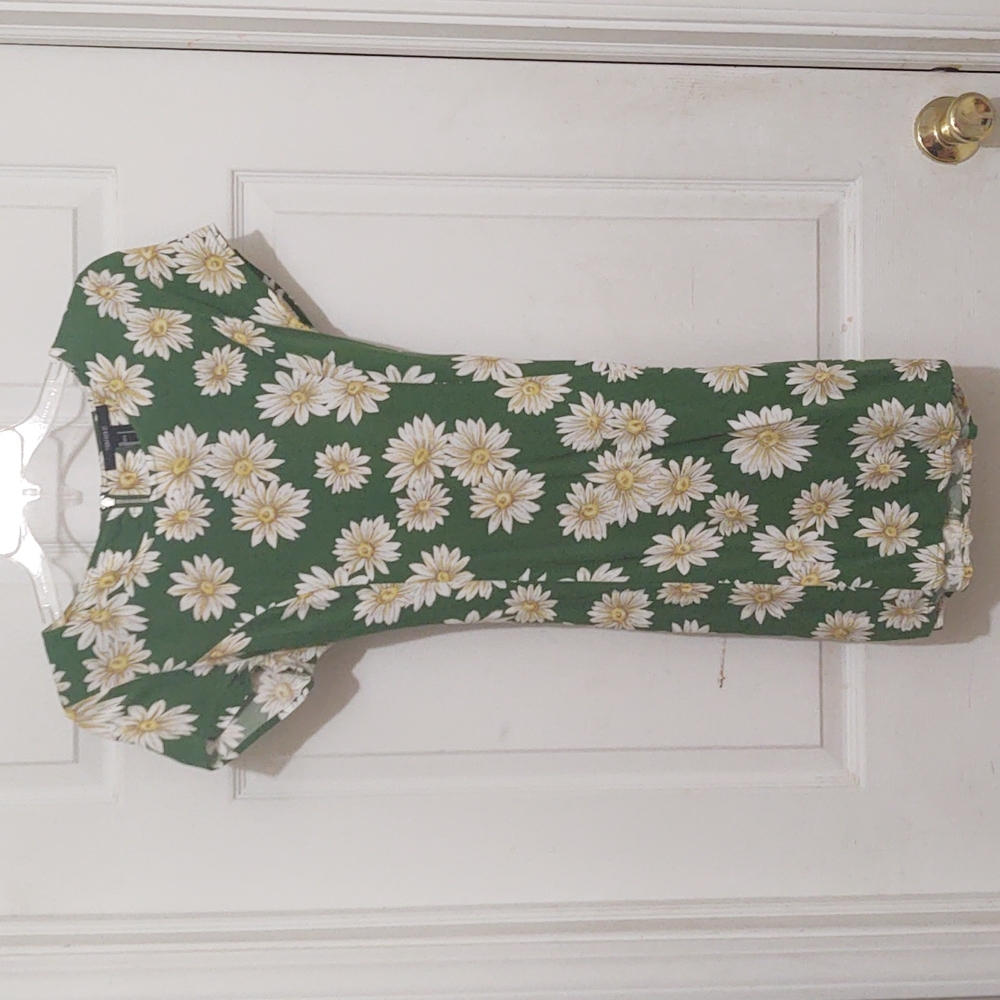 Forever 21 Green Floral Dress Sz Small
